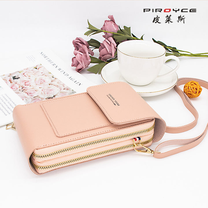 Cartera Billetera de Mano con Correa Cruzada