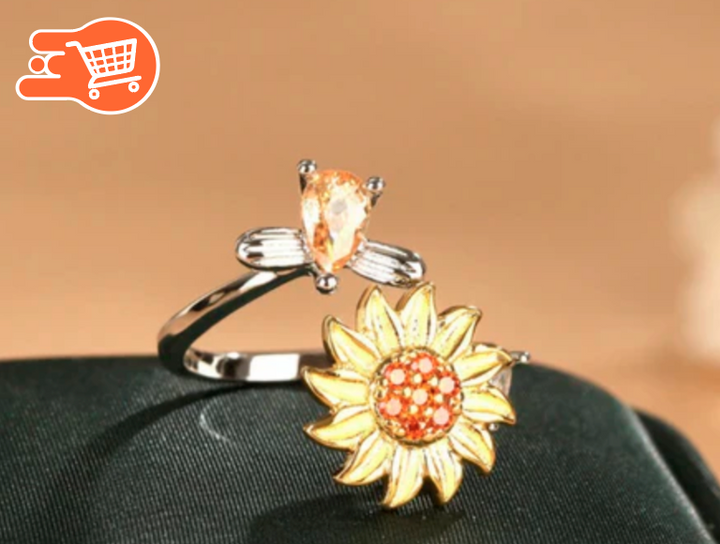 Anillo de Girasol Giratorio