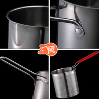 Olla con Filtro para Freir en Acero Inoxidable