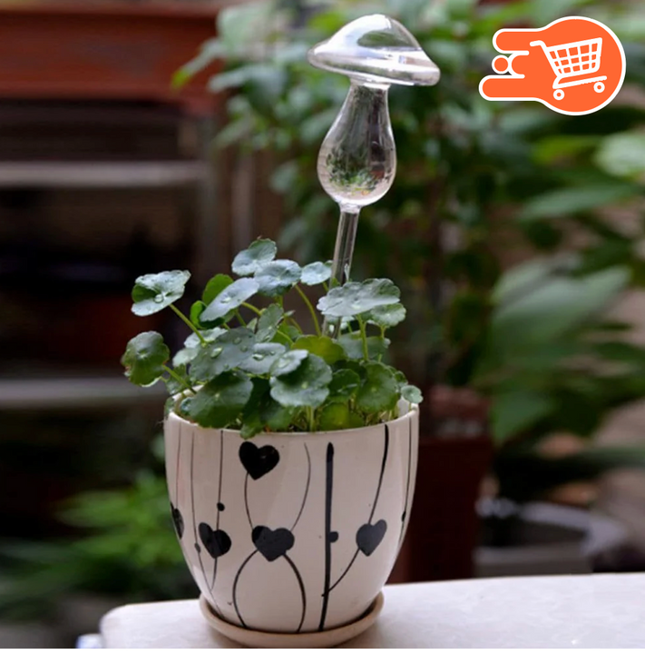 Gotero de vidrio con forma de hongo | 3 UNIDADES