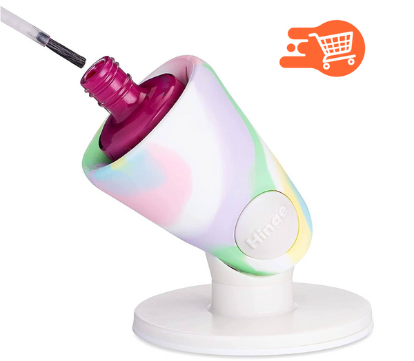 Portabotellas de esmalte de uñas con bisagra que no se vuelca