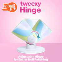 Portabotellas de esmalte de uñas con bisagra que no se vuelca