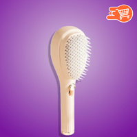 Peine autolimpiante que reduce la caída y la rotura del cabello