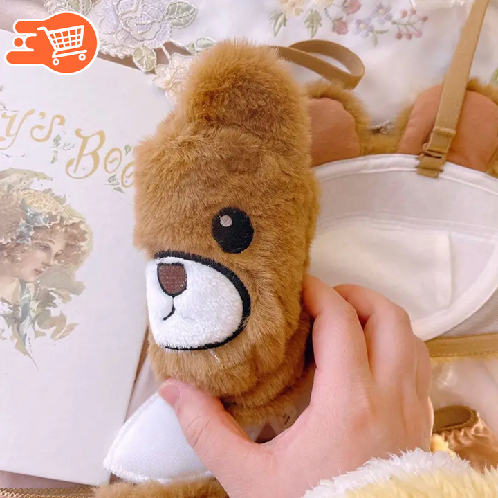 Conjunto de lencería de osito de peluche ultra suave para una comodidad busto-bajo-busto