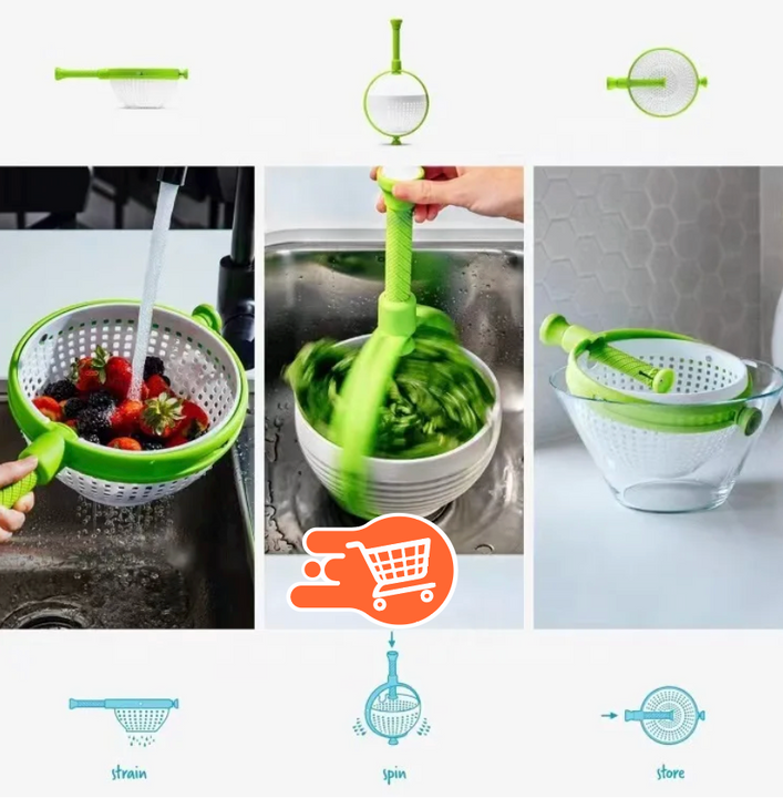 Escurridor Giratorio de Verduras y Ensaladas