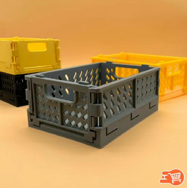 Caja de almacenamiento plegable y apilable imprimible en 3D