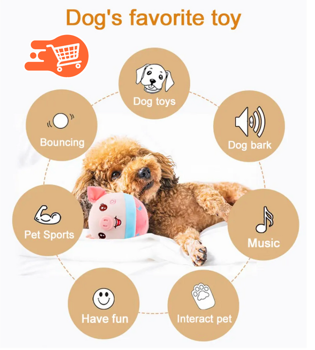 Peluche de pelota saltarina para mascotas