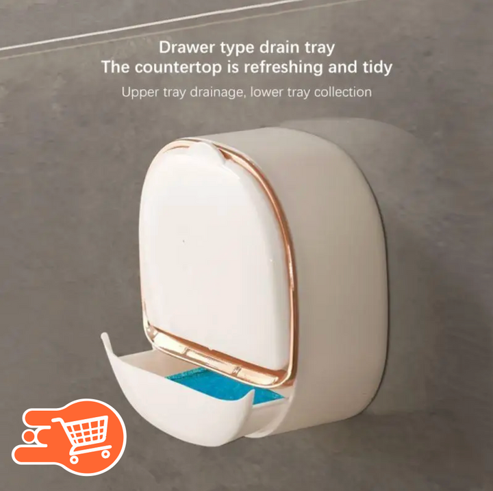 Caja de jabón para baño con desagüe