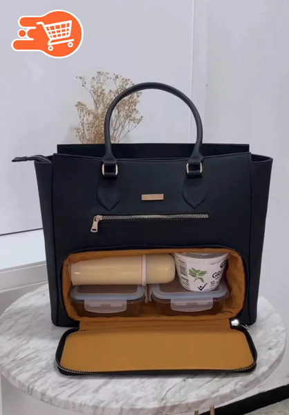 Bolsa elegante con bolsillo lonchera