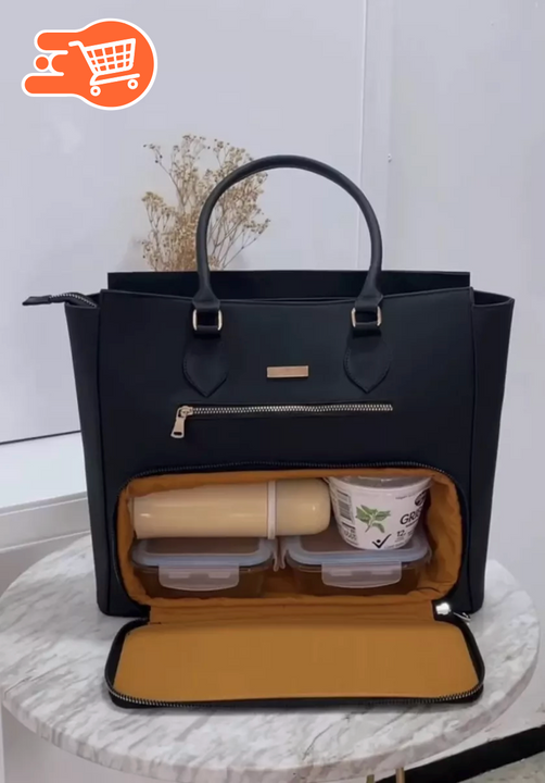 Bolsa elegante con bolsillo lonchera