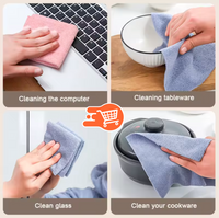 20 unidades/caja de toallas de microfibra absorbentes para limpieza de cocina