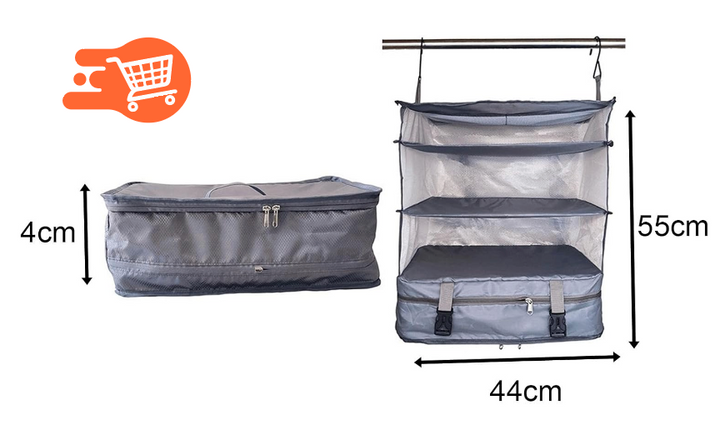 Estante colgante de 3 niveles para maletas