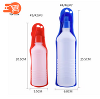 Botella de agua de plástico para perros