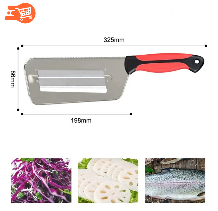 Cortador de verduras de doble hoja de acero inoxidable