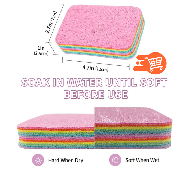 Esponja Fibra Arcoíris | 5 UNIDADES