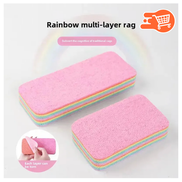 Esponja Fibra Arcoíris | 5 UNIDADES