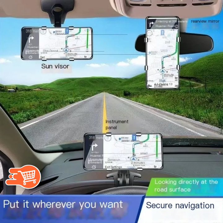 Soporte multifuncional para teléfono celular en el tablero del automóvil