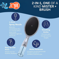 Cepillo para cabello 2 en 1 con spray