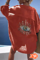 blusa con botones del mal de ojo Precio regular