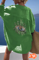 blusa con botones del mal de ojo Precio regular