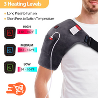 Vendaje calefactable para hombros con almohadillas térmicas USB para el dolor