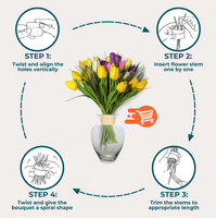 Soporte de tallo en espiral para arreglos florales