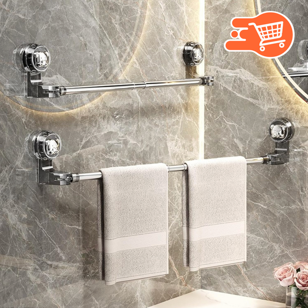 Toallero de Pared con Ventosa Retráctil
