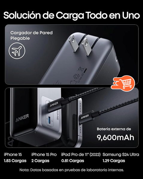 Anker Banco de energía cargador portátil de 25,000 mAh