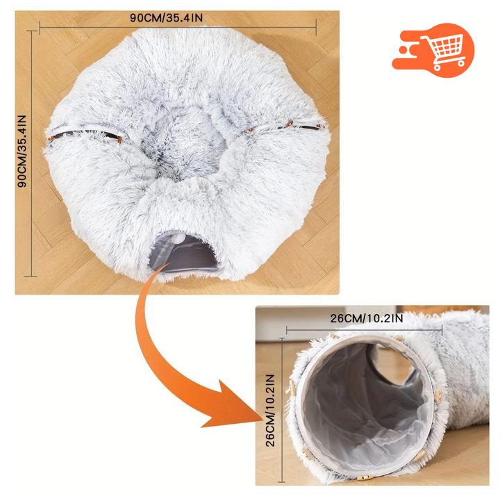 Cama túnel para mascotas