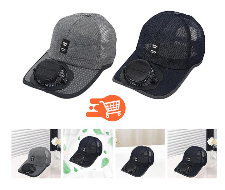 Gorra con ventilador