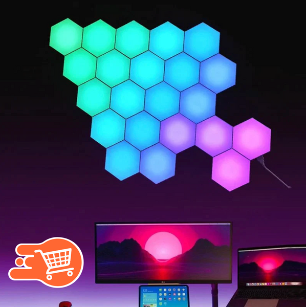 6 luces LED hexagonales