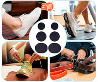 6 pegatinas de reparación de agujeros de malla negra para zapatos