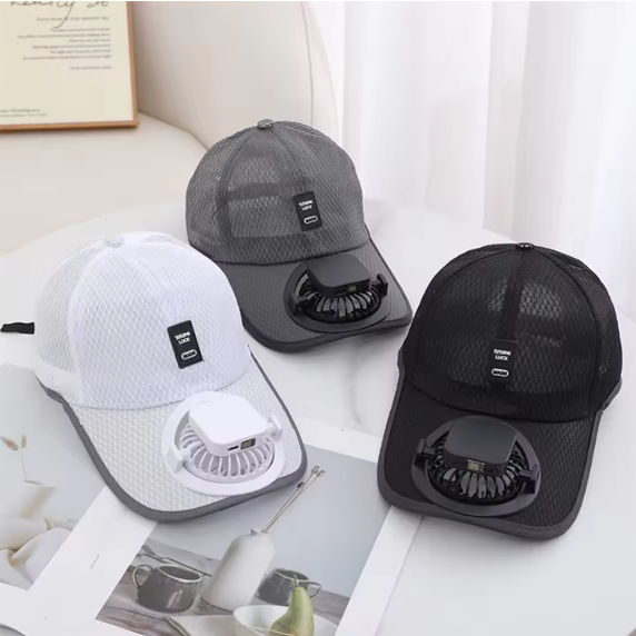 Gorra con ventilador