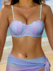 Tríplice Conjunto de Bañador Estilo Sexy de Concha