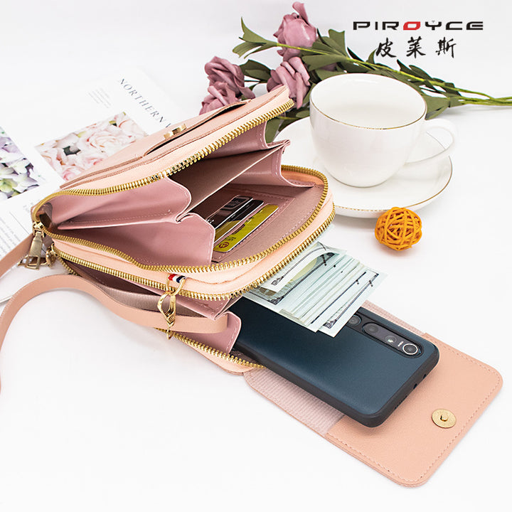 Cartera Billetera de Mano con Correa Cruzada