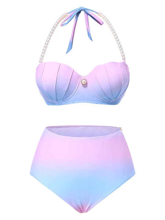 Tríplice Conjunto de Bañador Estilo Sexy de Concha