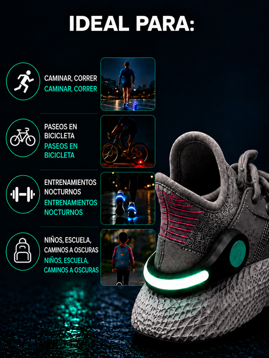 Luces con clip para zapatos