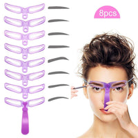 3 Plantillas para cejas 8 en 1
