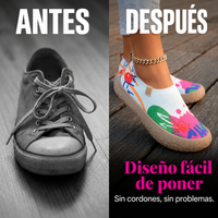Zapatillas sin cordones con estampado artístico