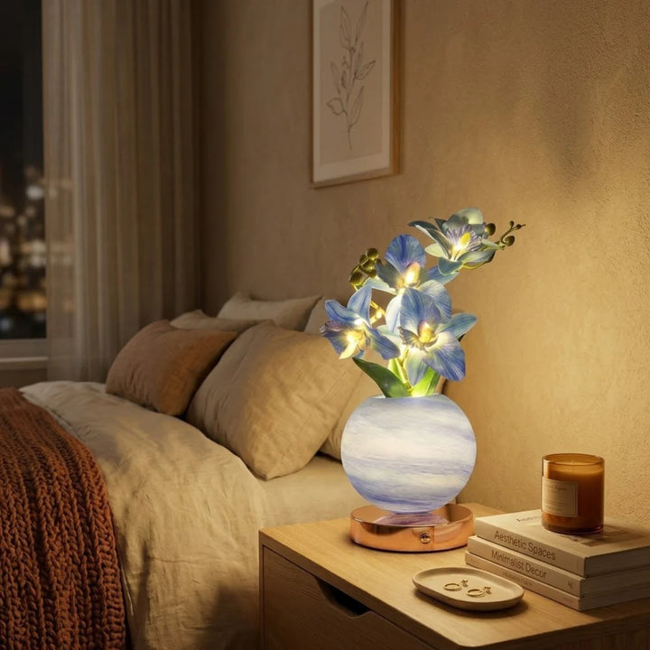 Lámpara de orquídea en flor