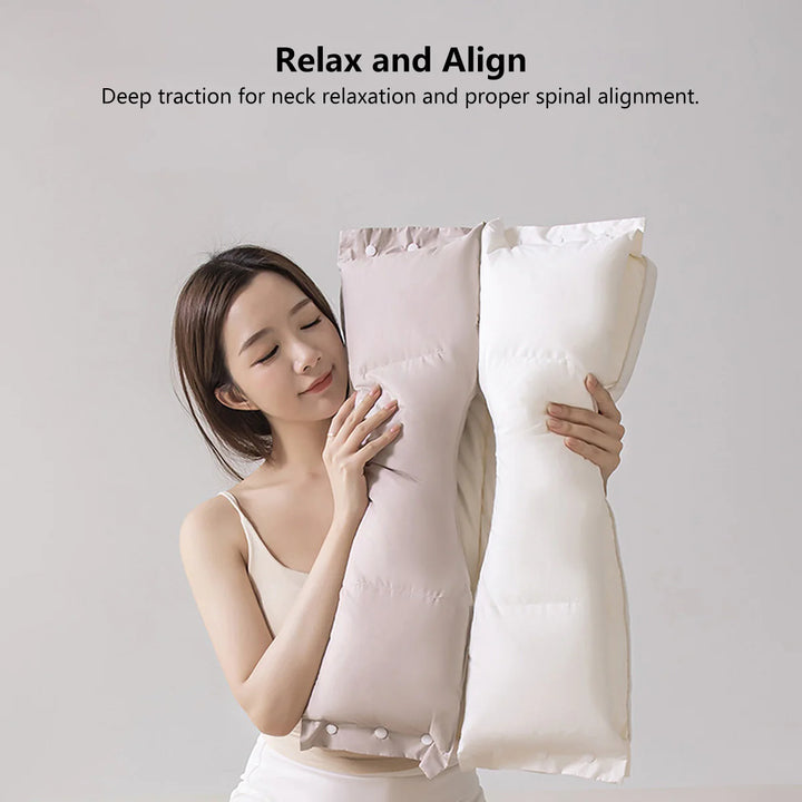 Almohada cervical de doble capa desmontable multiusos para el cuello