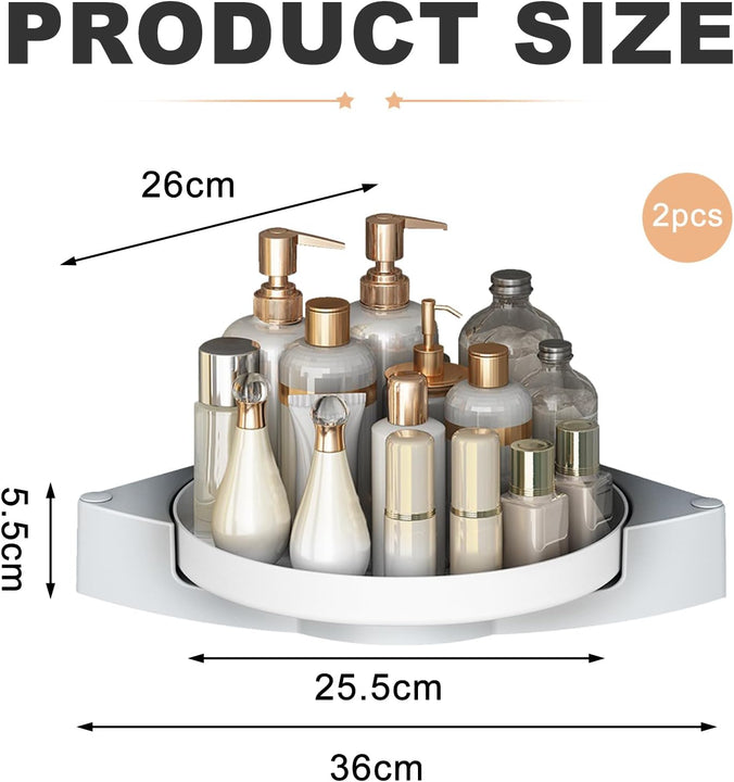Nexoria Organizador de ducha de esquina, giratorio 360grados