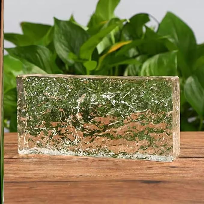 Ladrillo de vidrio macizo – Textura de hielo