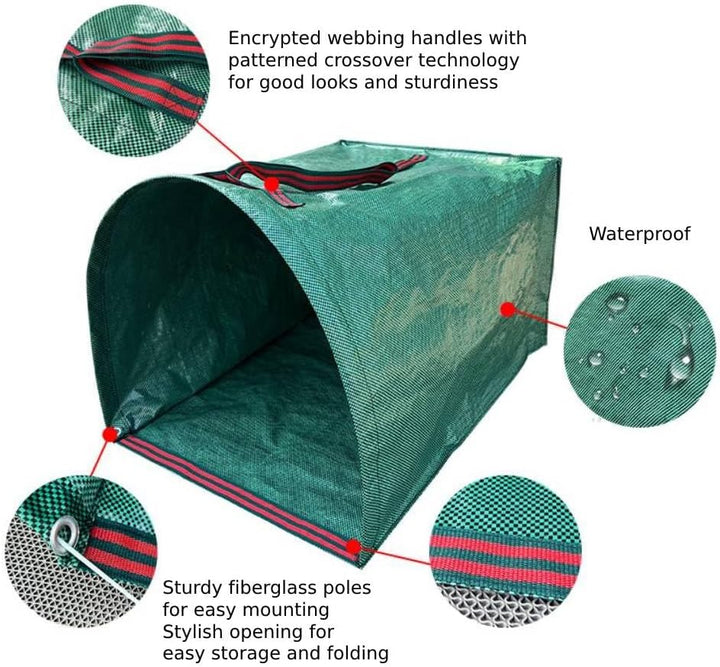 2 unidades Cesta de jardín Gardenline de 200 l para hojas y césped