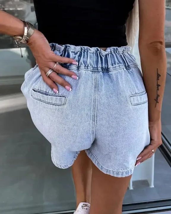 Pantalones cortos de mezclilla de mujer