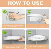 Nexoria Organizador de ducha de esquina, giratorio 360grados