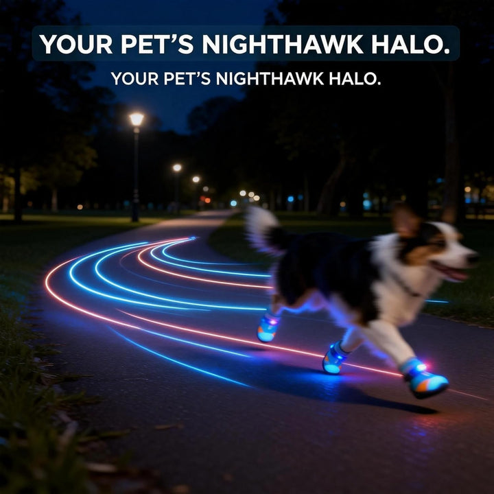 Zapatos transpirables con luz para perros y gatos