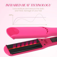 Plancha alisadora de cabello infrarroja rosa RUCHA