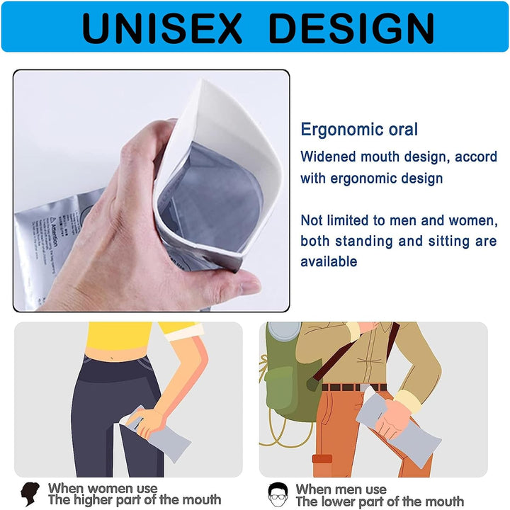 Pack de 5 Bolsas de Emergencia Unisex para Orinar con Gel