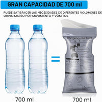 Pack de 5 Bolsas de Emergencia Unisex para Orinar con Gel